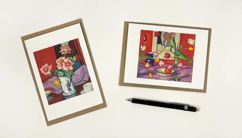 Pack Of 10 Tulips & Roses Notecards & Envelopes