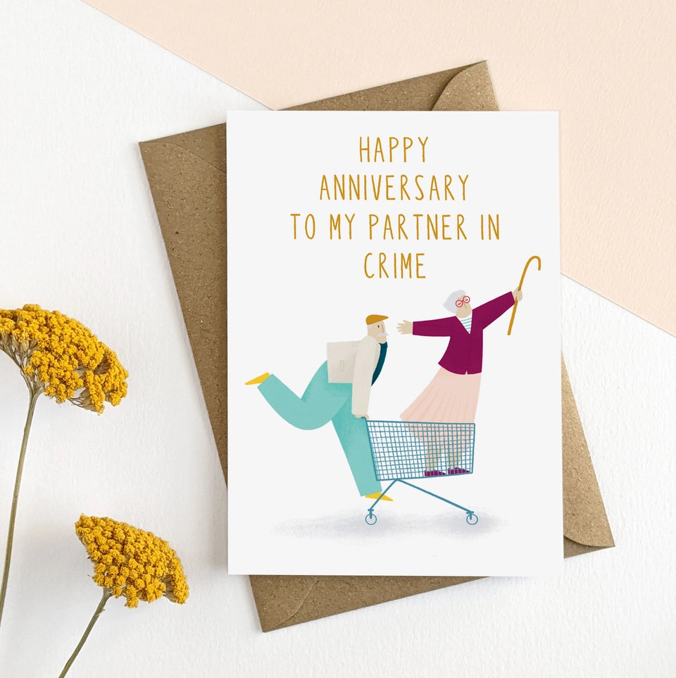 Partner In Crime Anniversary Card