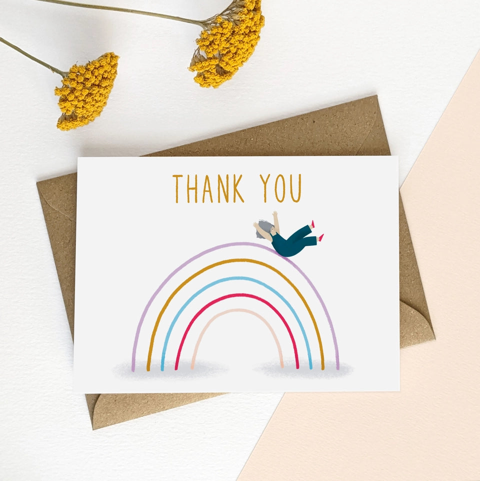 Rainbow Thank You Card