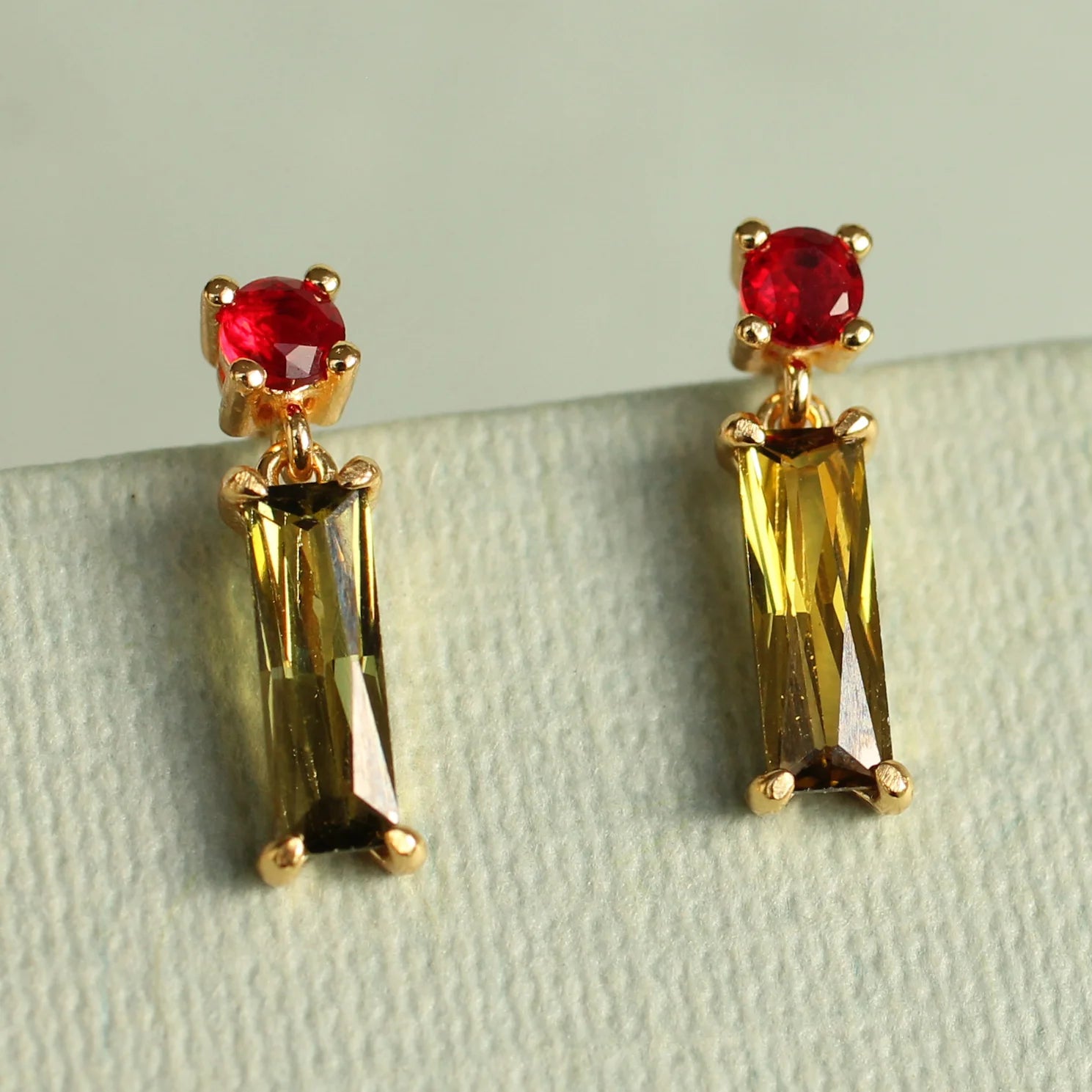Scarlet & Olive Drop Earrings
