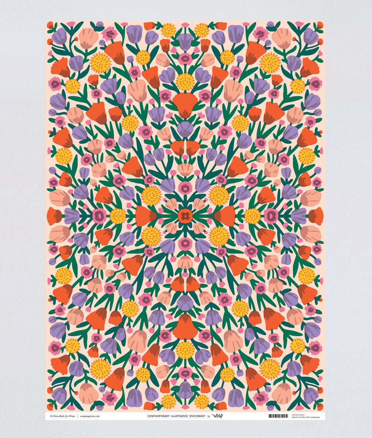 Floral Reflections Wrapping Paper