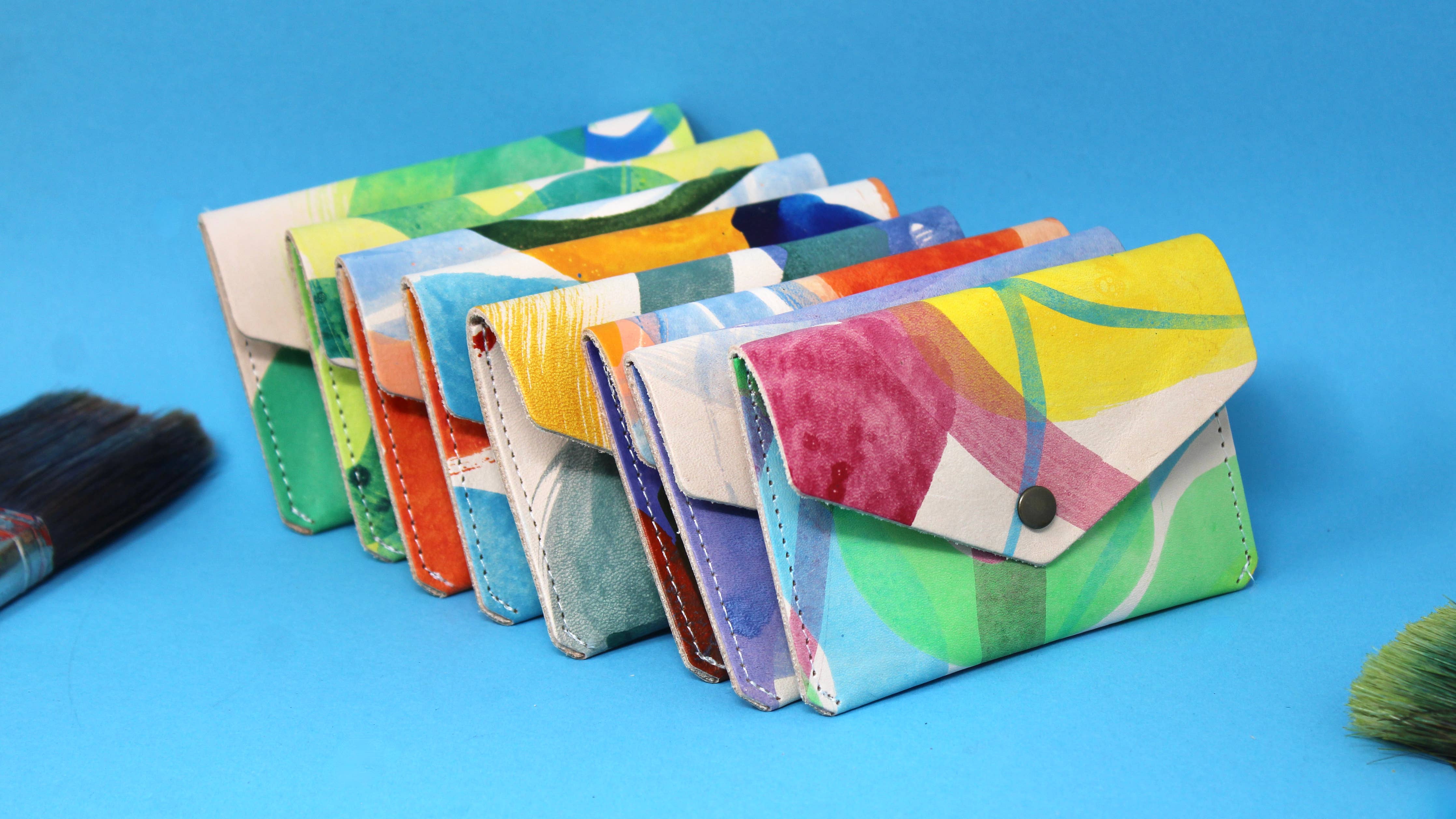 Hand Painted Popper Purse - Assorted Colours