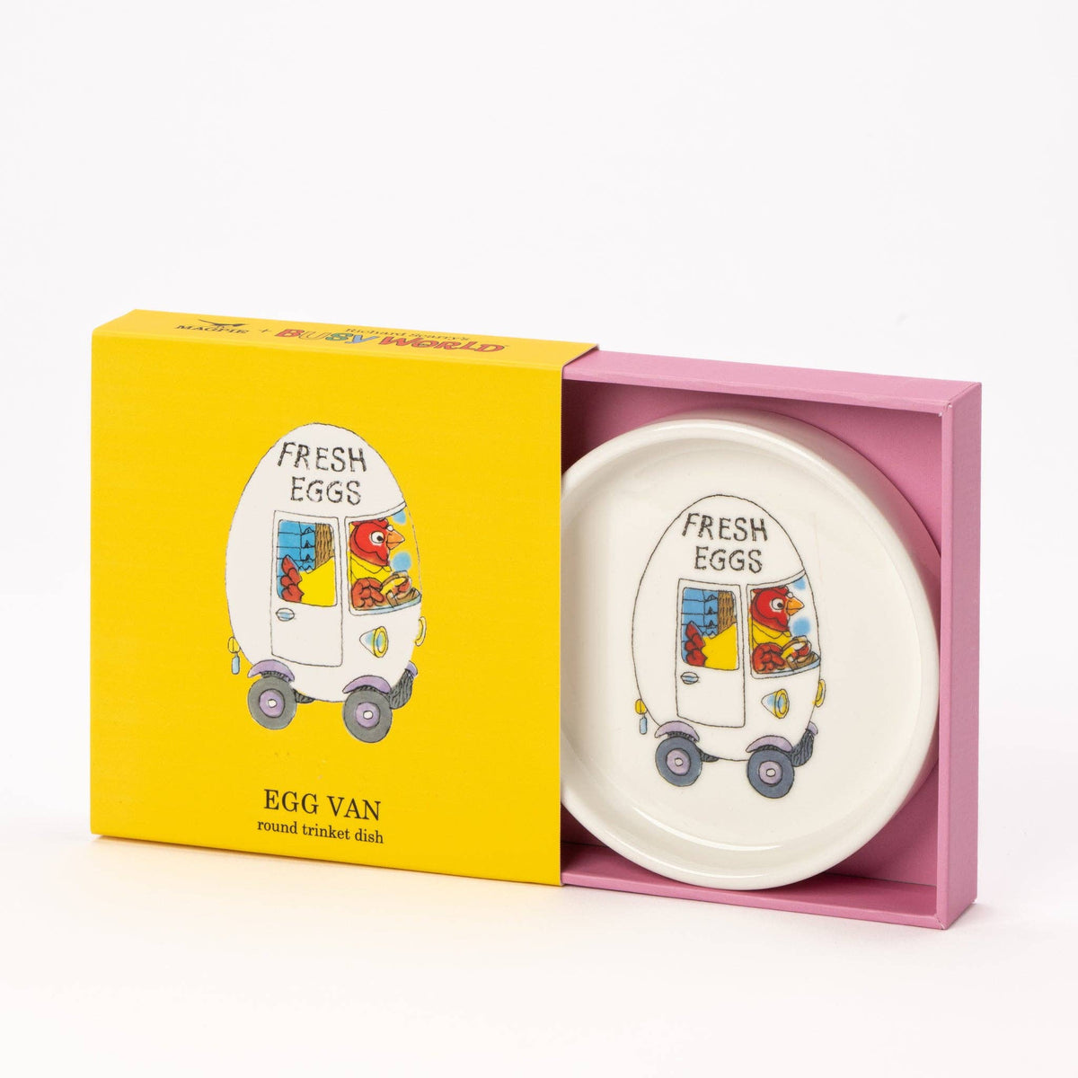 Richard Scarry Egg Van Round Trinket Dish