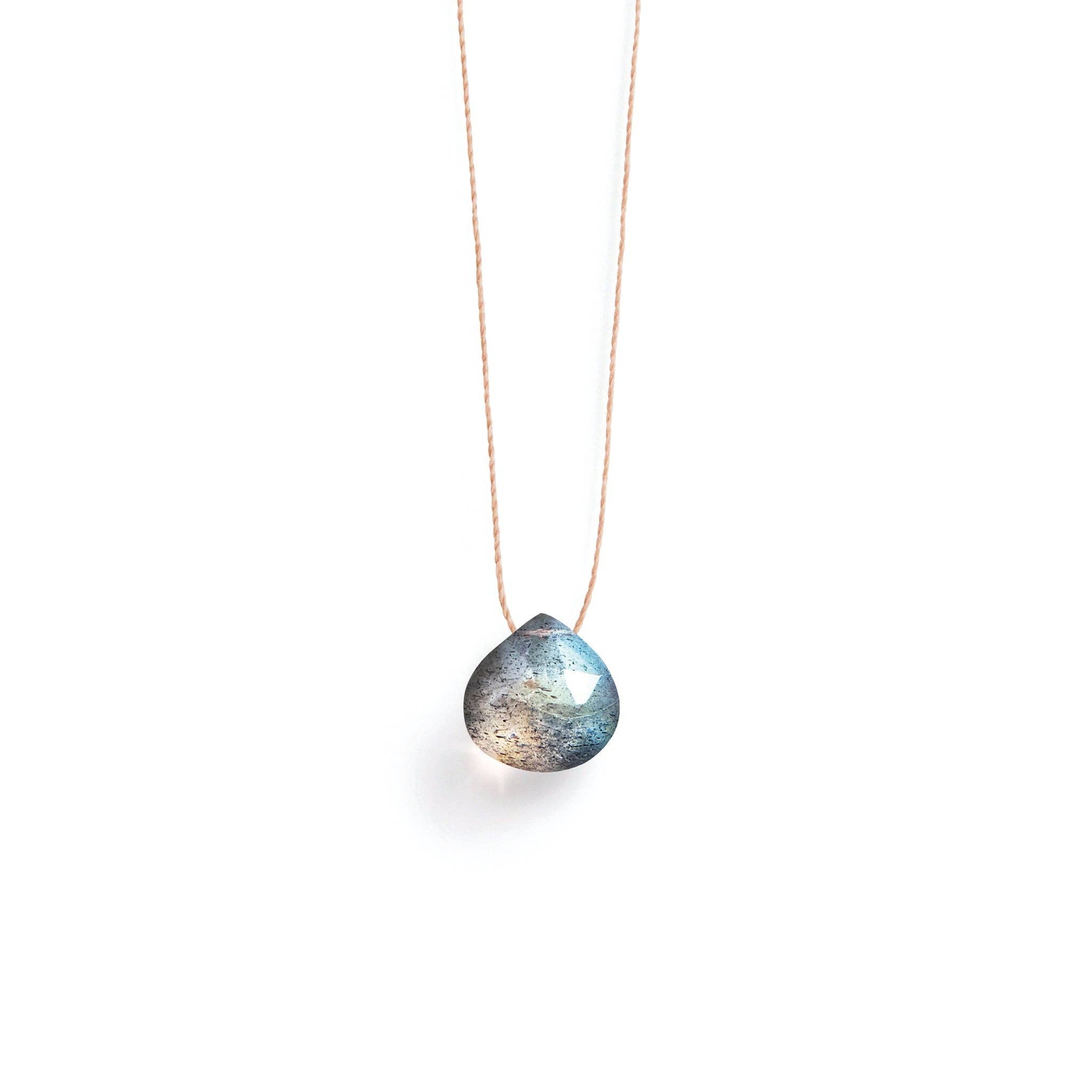 Labradorite Fine Cord Necklace