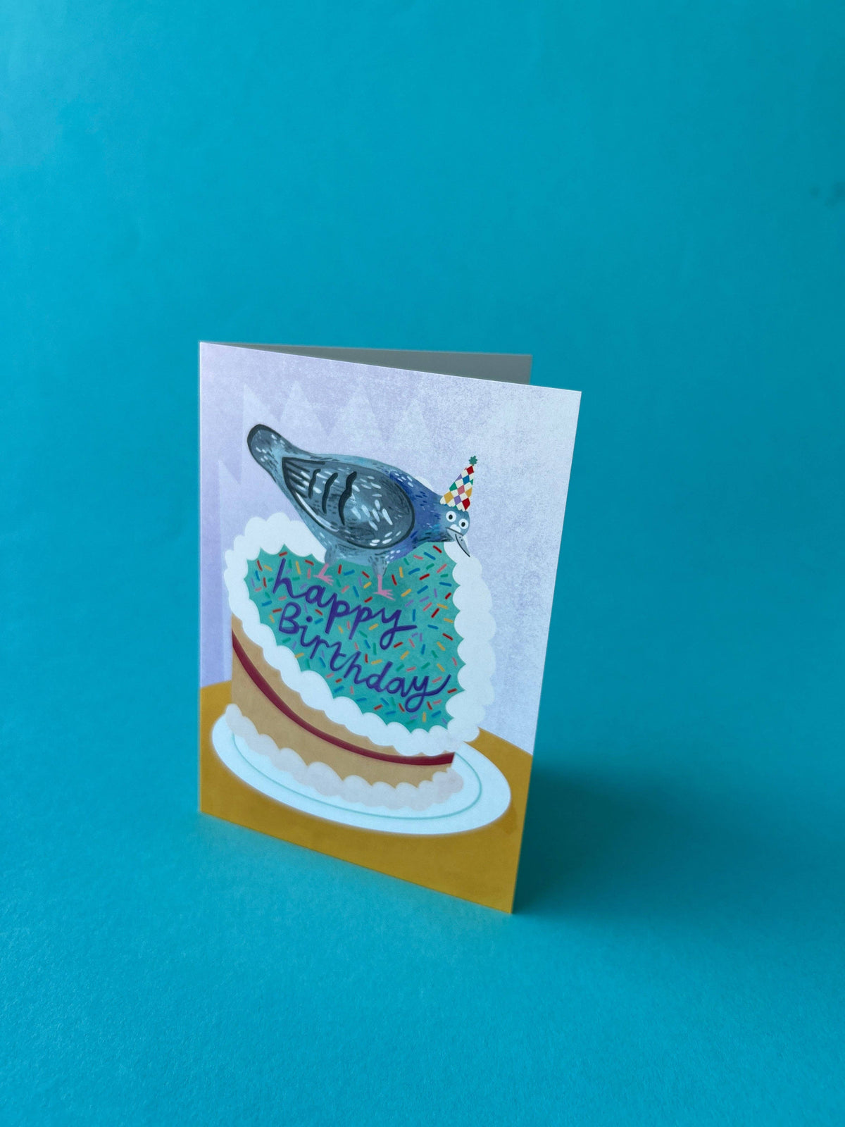 Pigeon Cake Birthday Card