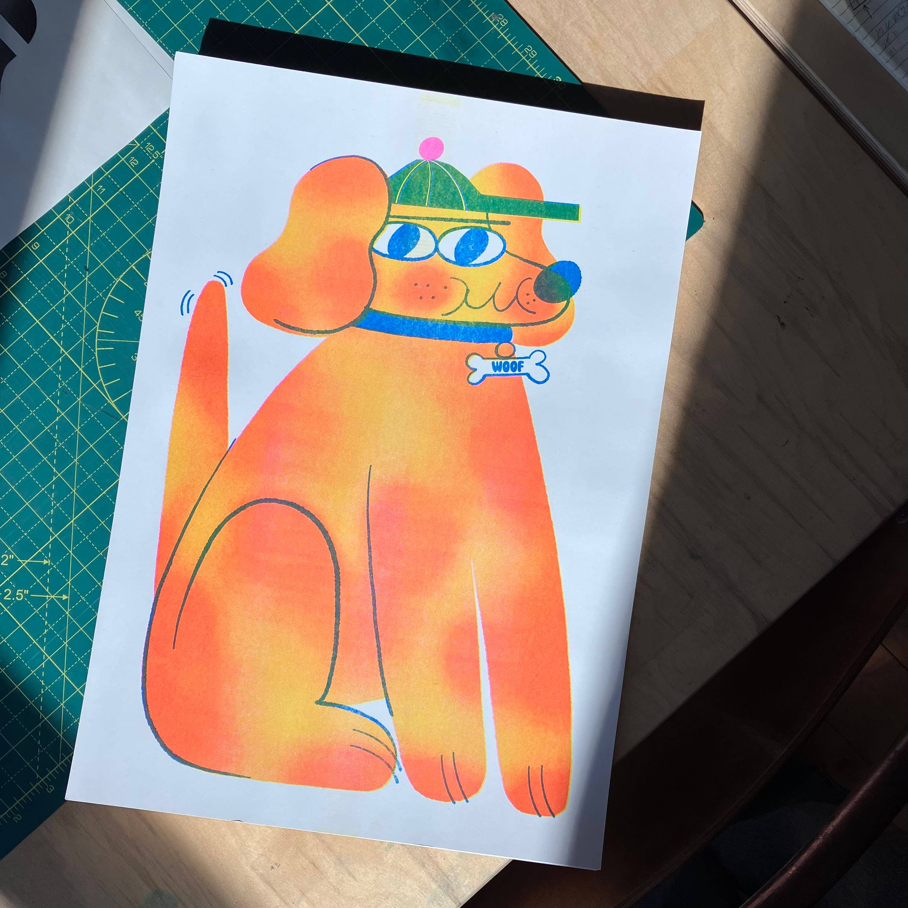 Doggo A3 Riso Print