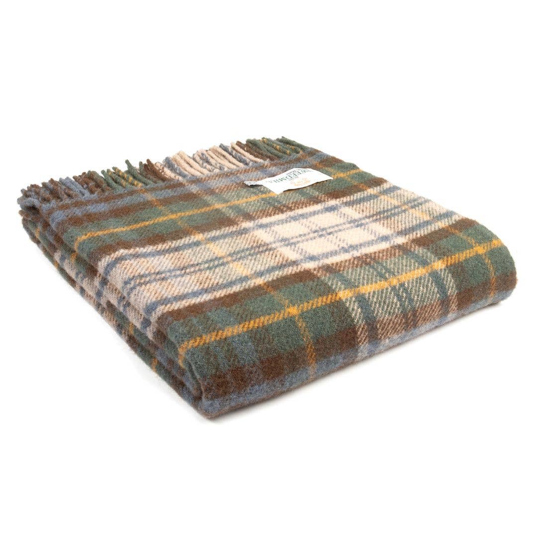 Antique Dress Gordon Tartan Pure New Wool Throw
