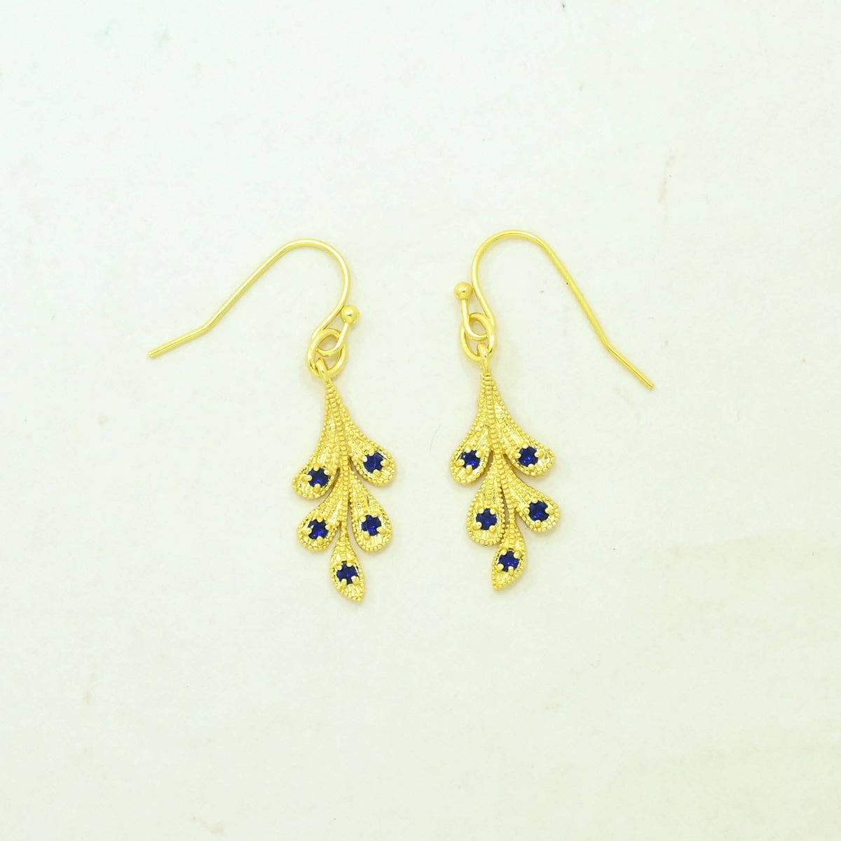 Kehlani Earring Gold Plated - Blue Sapphire