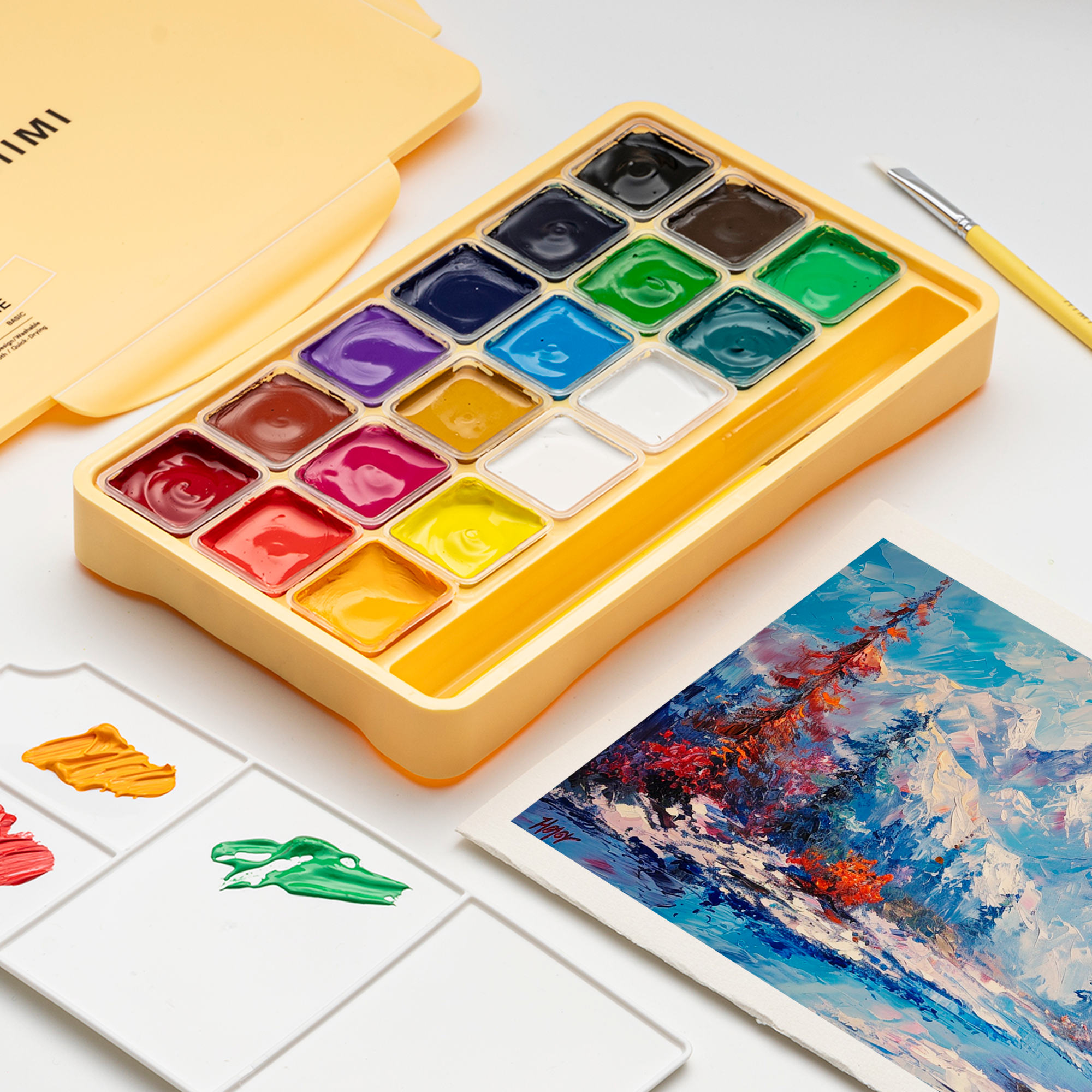 Jelly Cup Gouache Paint Set (18 Colours)