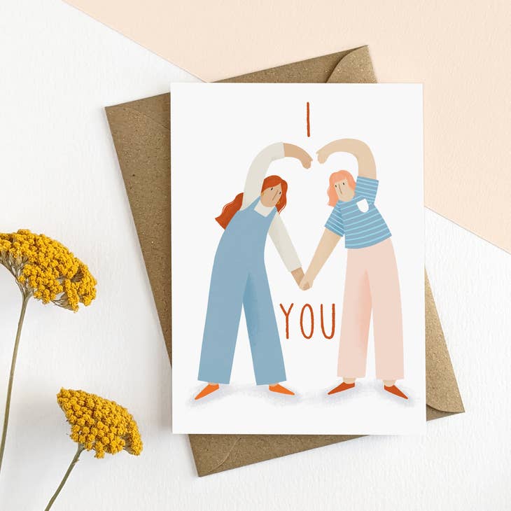 Girls Love Heart Card