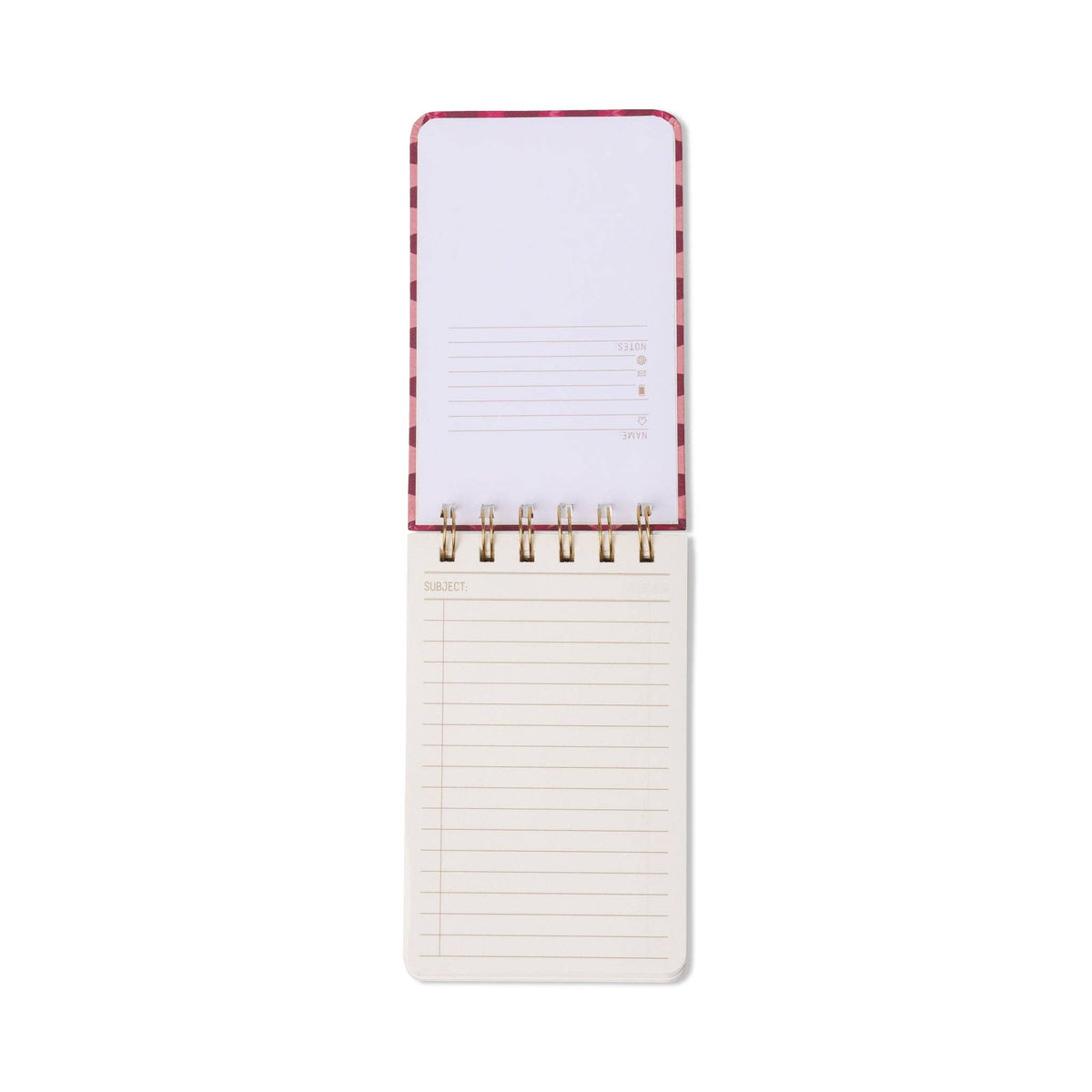 Tulip Twin Wire Flip Notepad - Pinwheel Pink