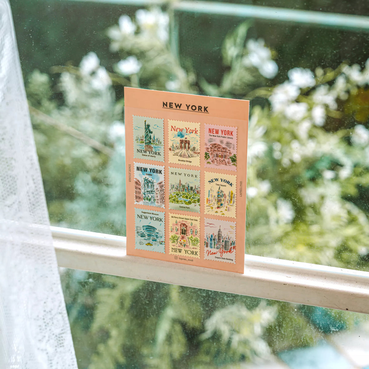 Postage Stamp Stickers - New York