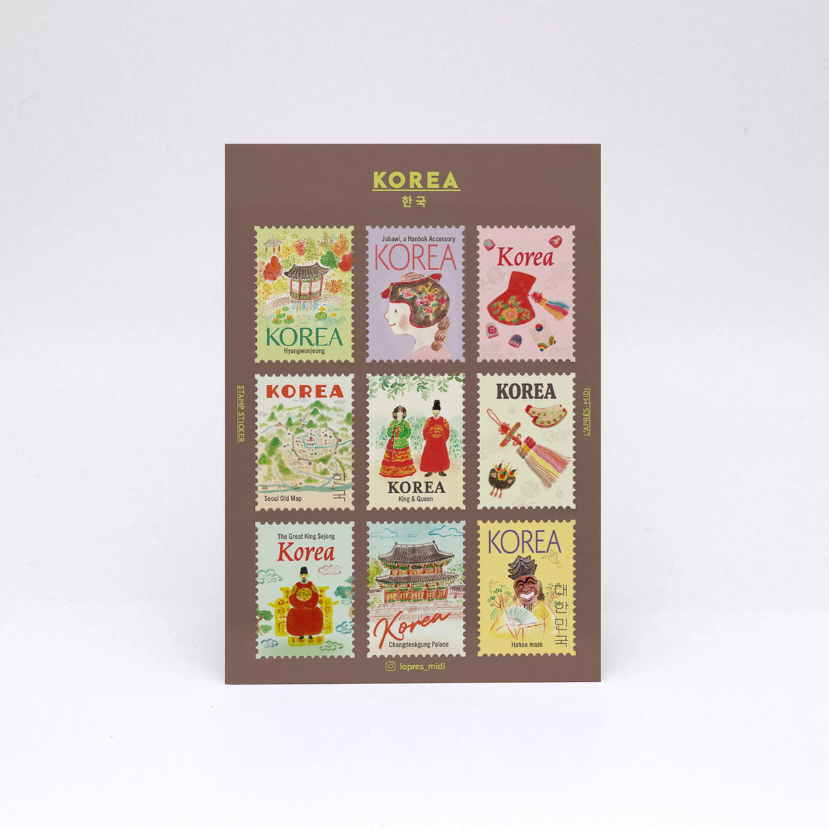 Postage Stamp Stickers - Korea