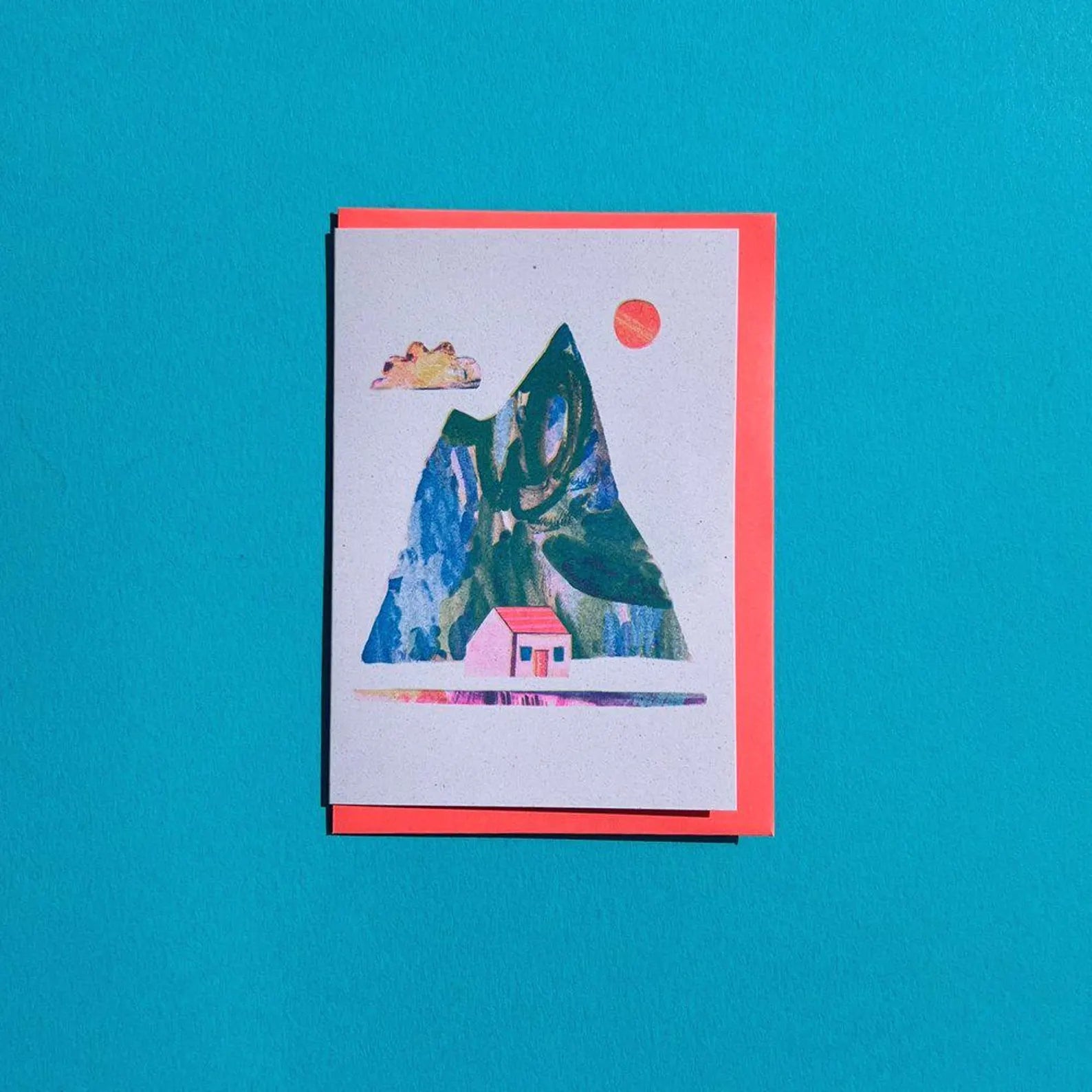 The Pink House Blank Card