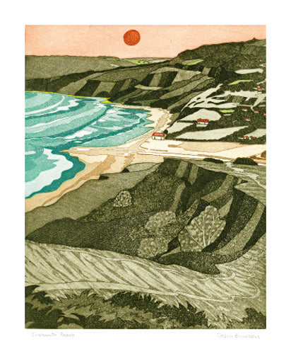 Charmouth Beach Blank Card