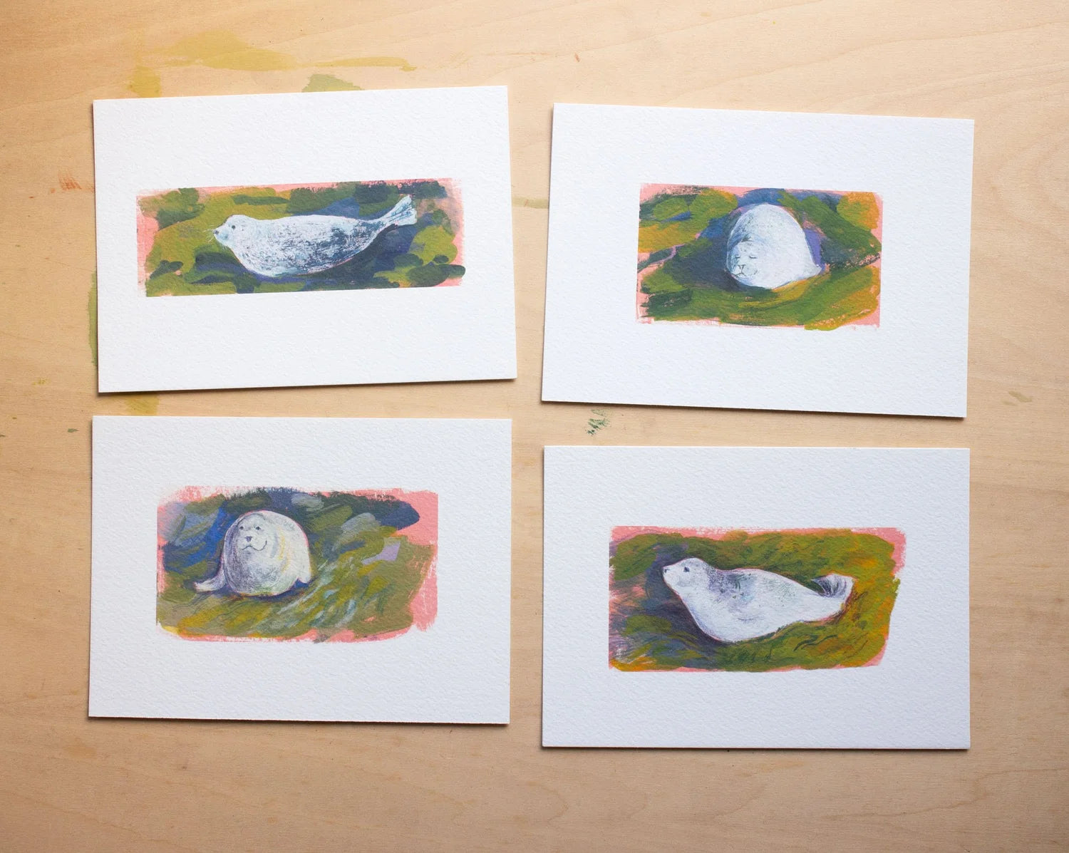 A6 Snoozing Seal Mini Print