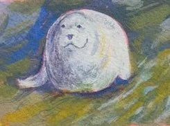 Smiling Seal Sticker