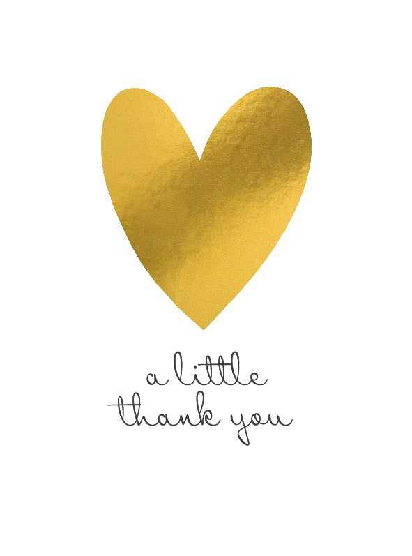 Gold Heart Thank You Sunshine Card Pack