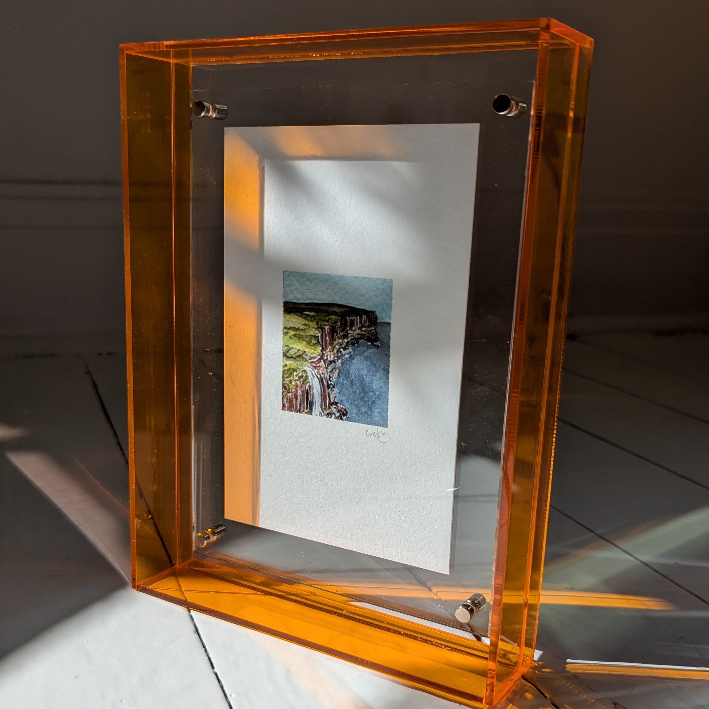 Small Orange Acrylic Frame