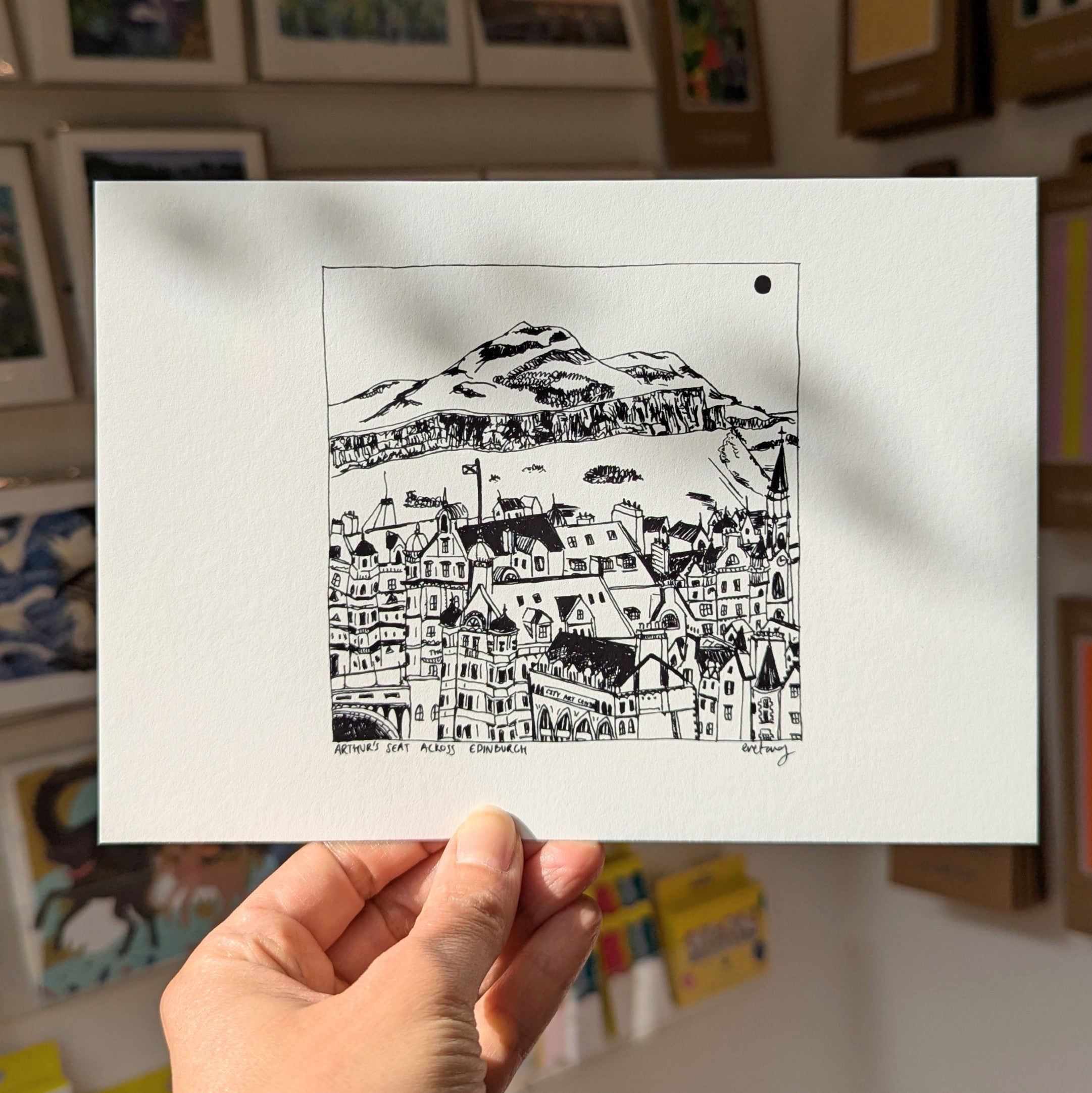 A5 Arthur's Seat From Town Print