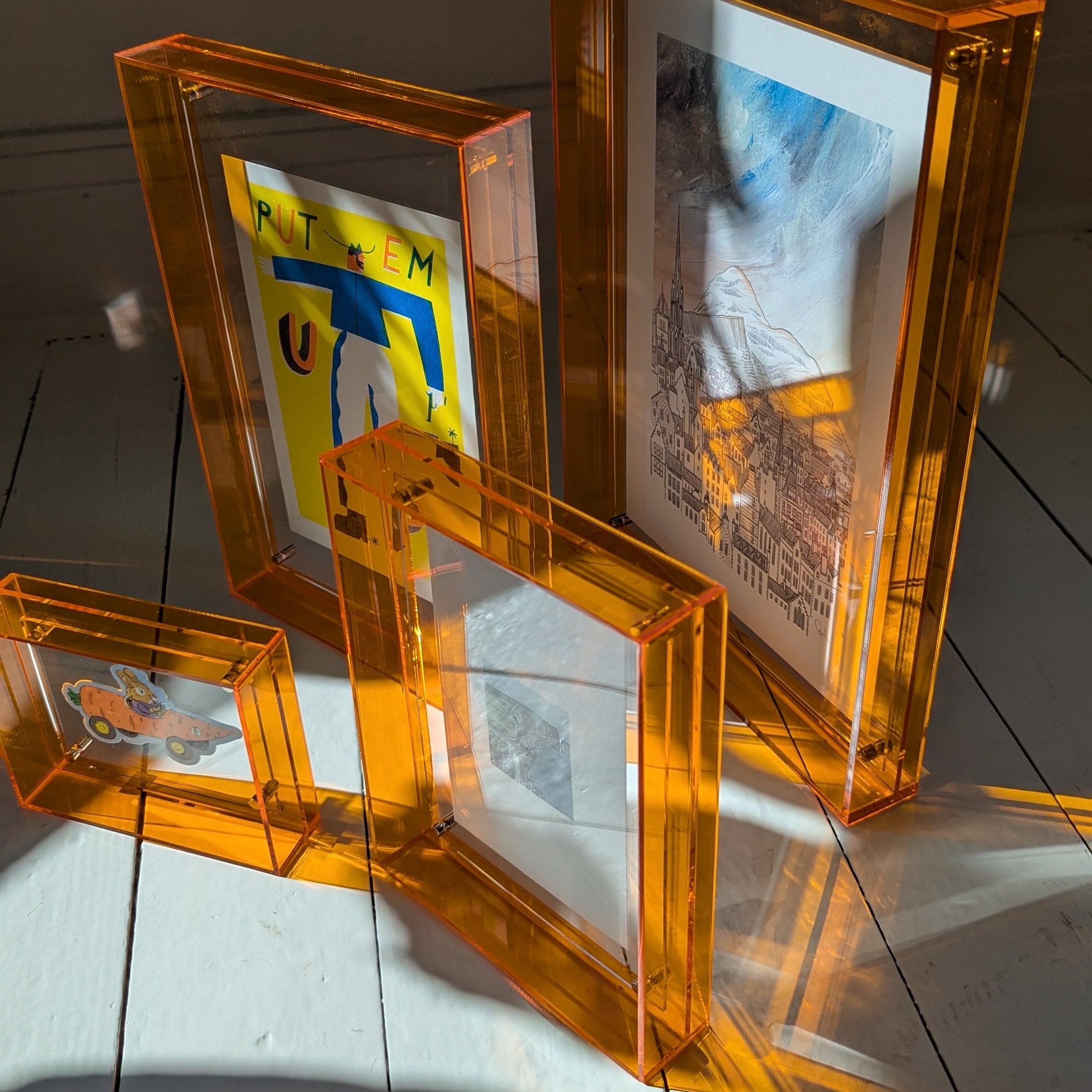 Extra Small Orange Acrylic Frame
