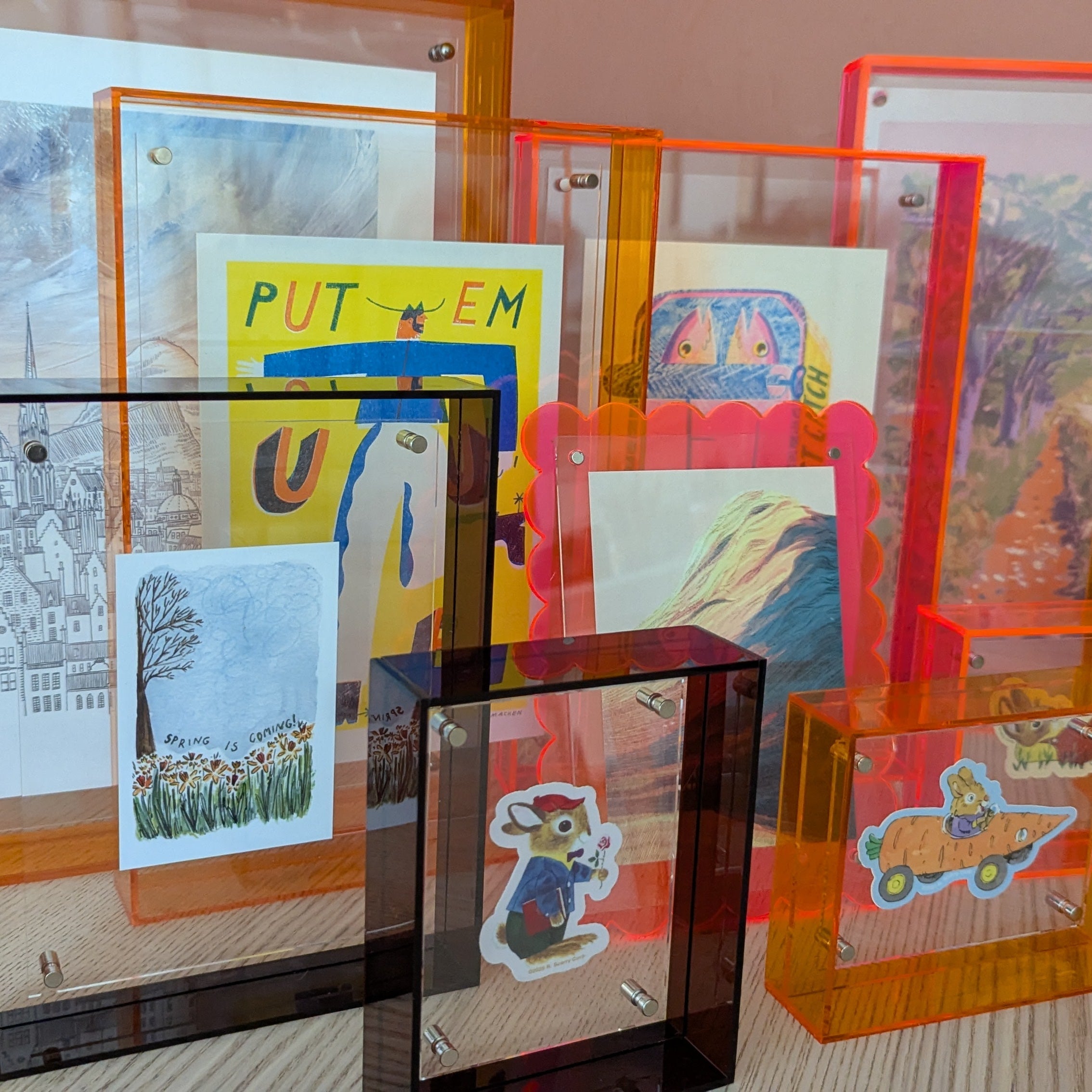 Extra Small Amber Acrylic Frame