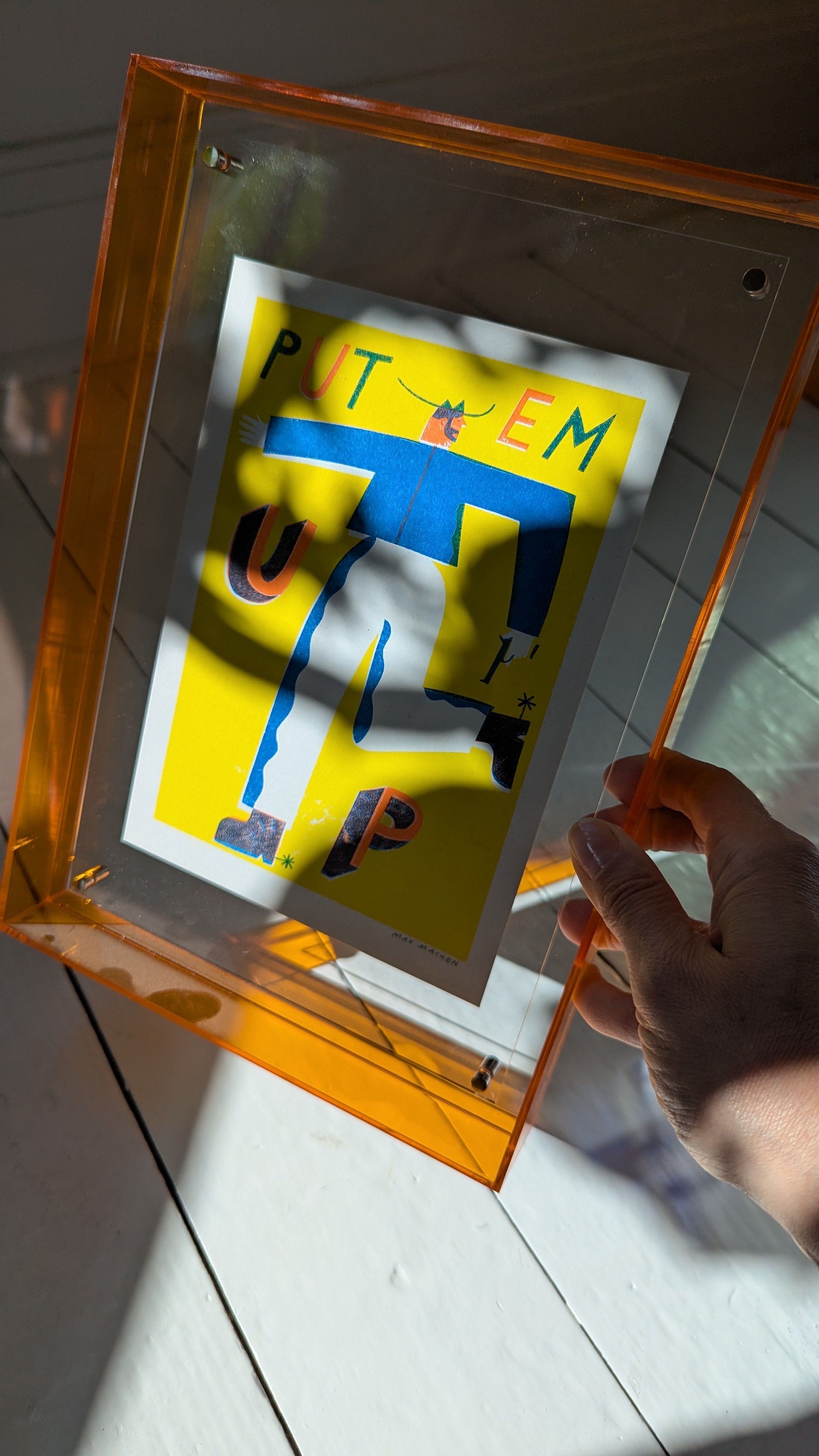 Medium Orange Acrylic Frame