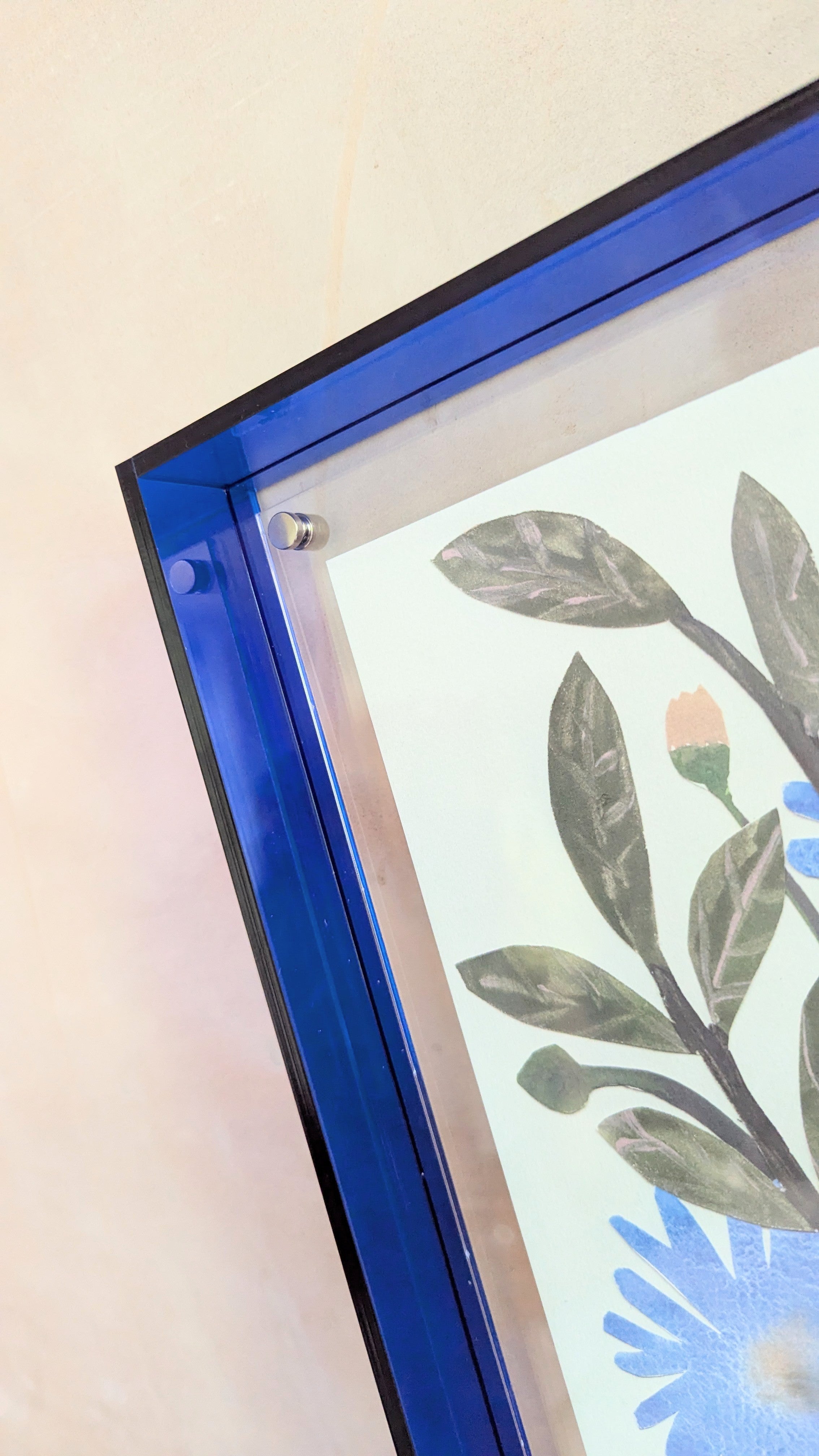 Large Blue Acrylic Frame