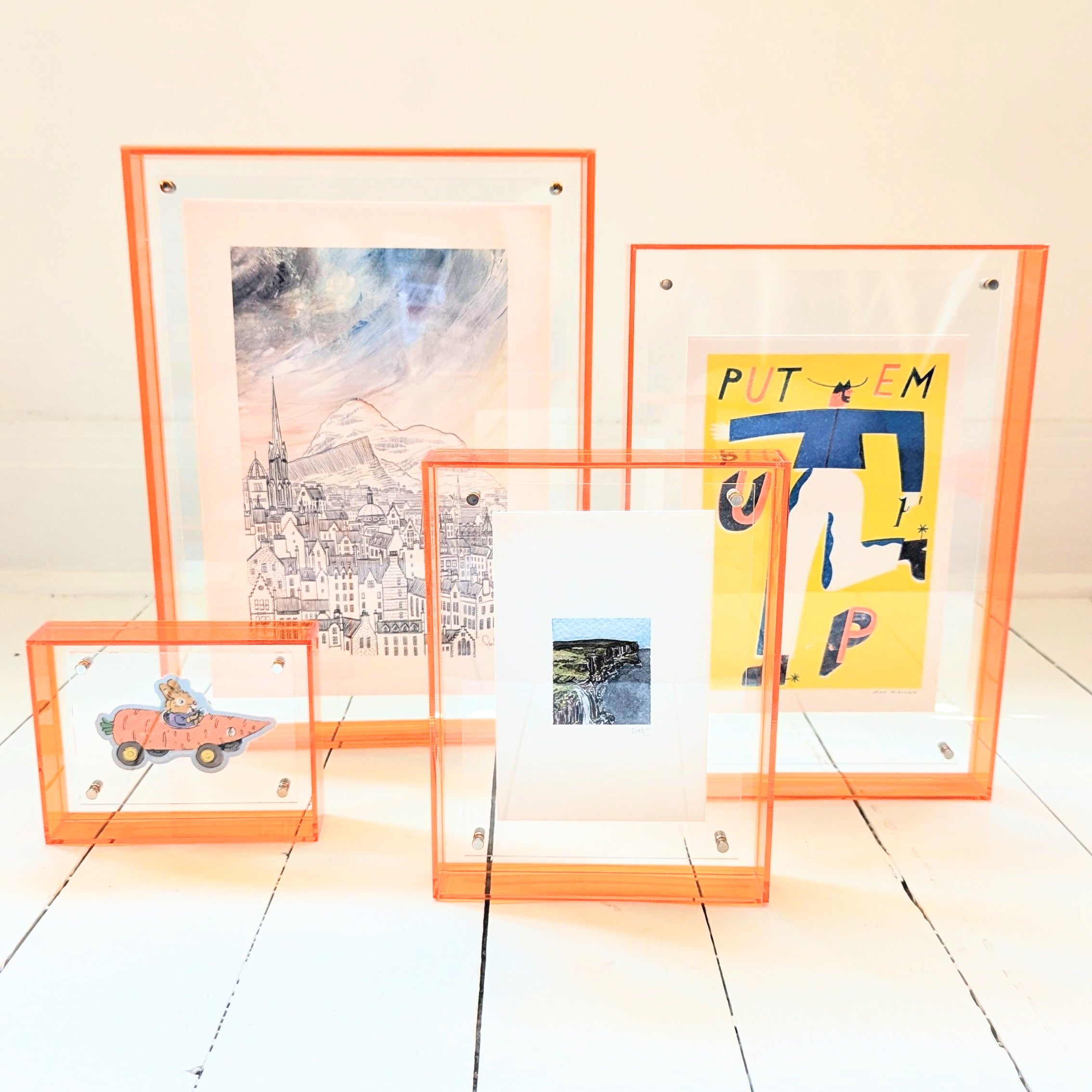 Medium Orange Acrylic Frame