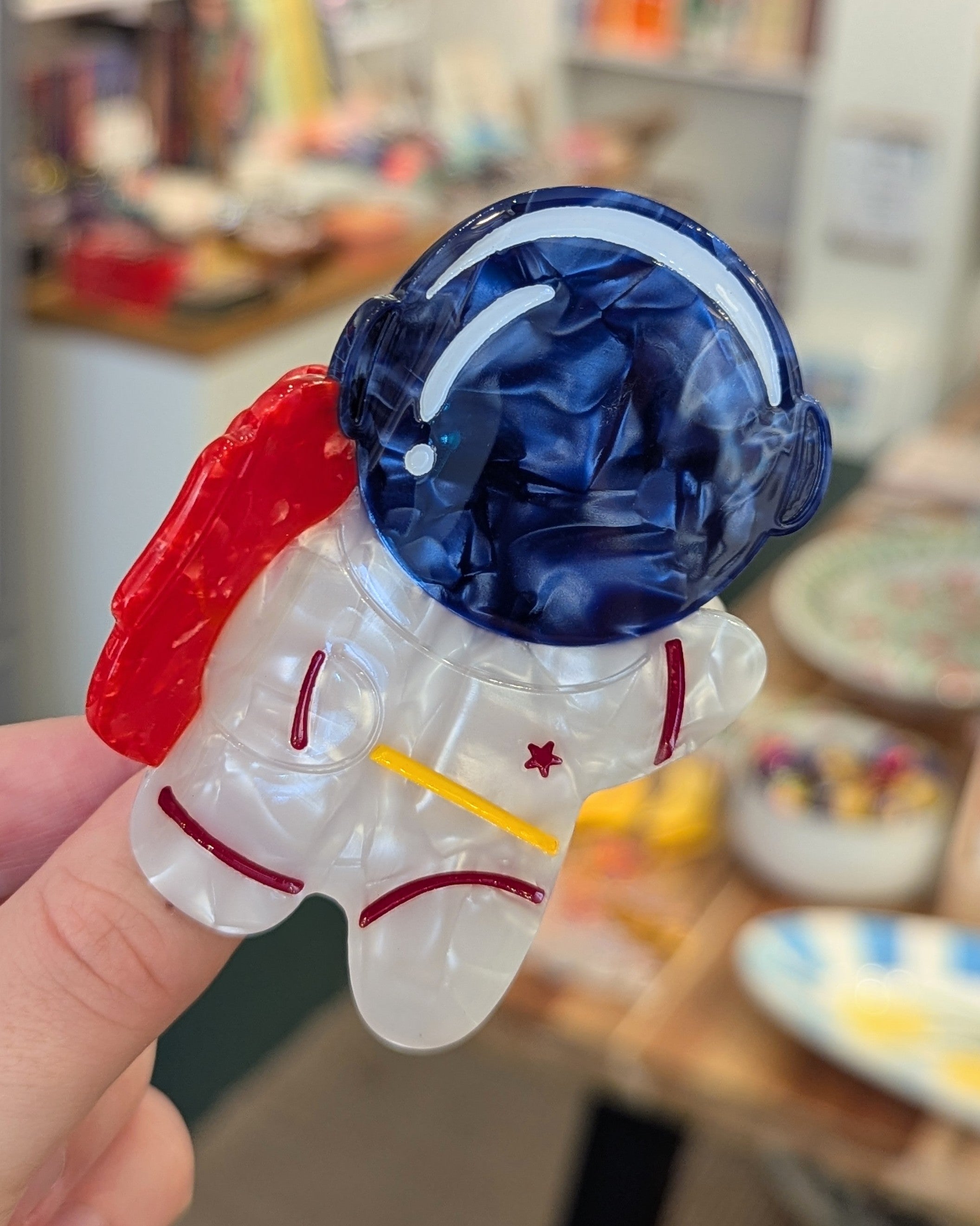 Mars Astronaut Hair Clip