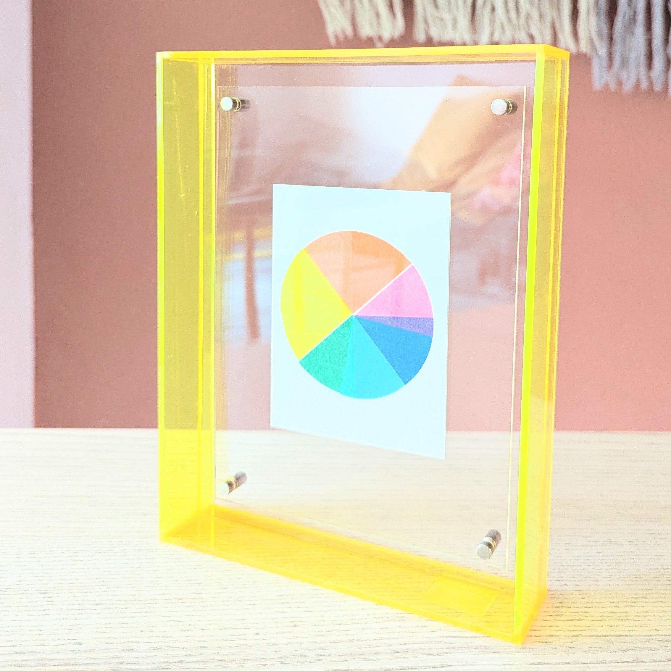Small Yellow Acrylic Frame