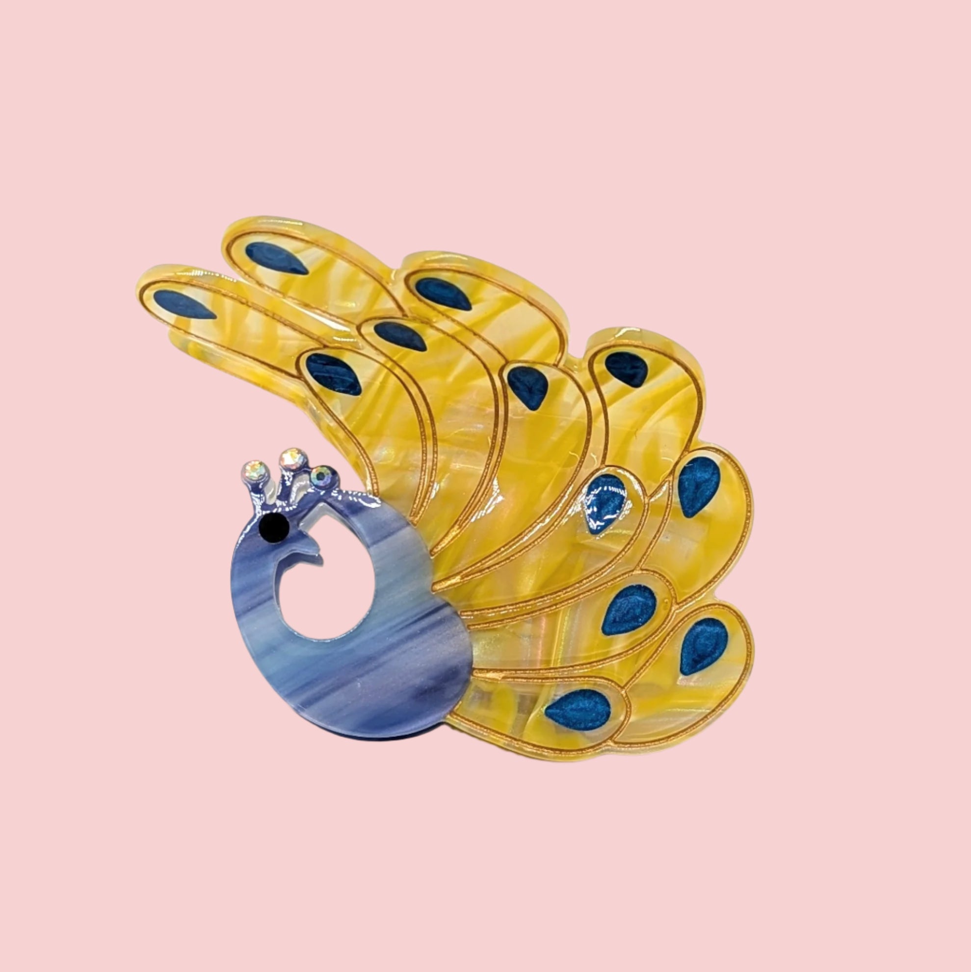 Peacock Hair Clip