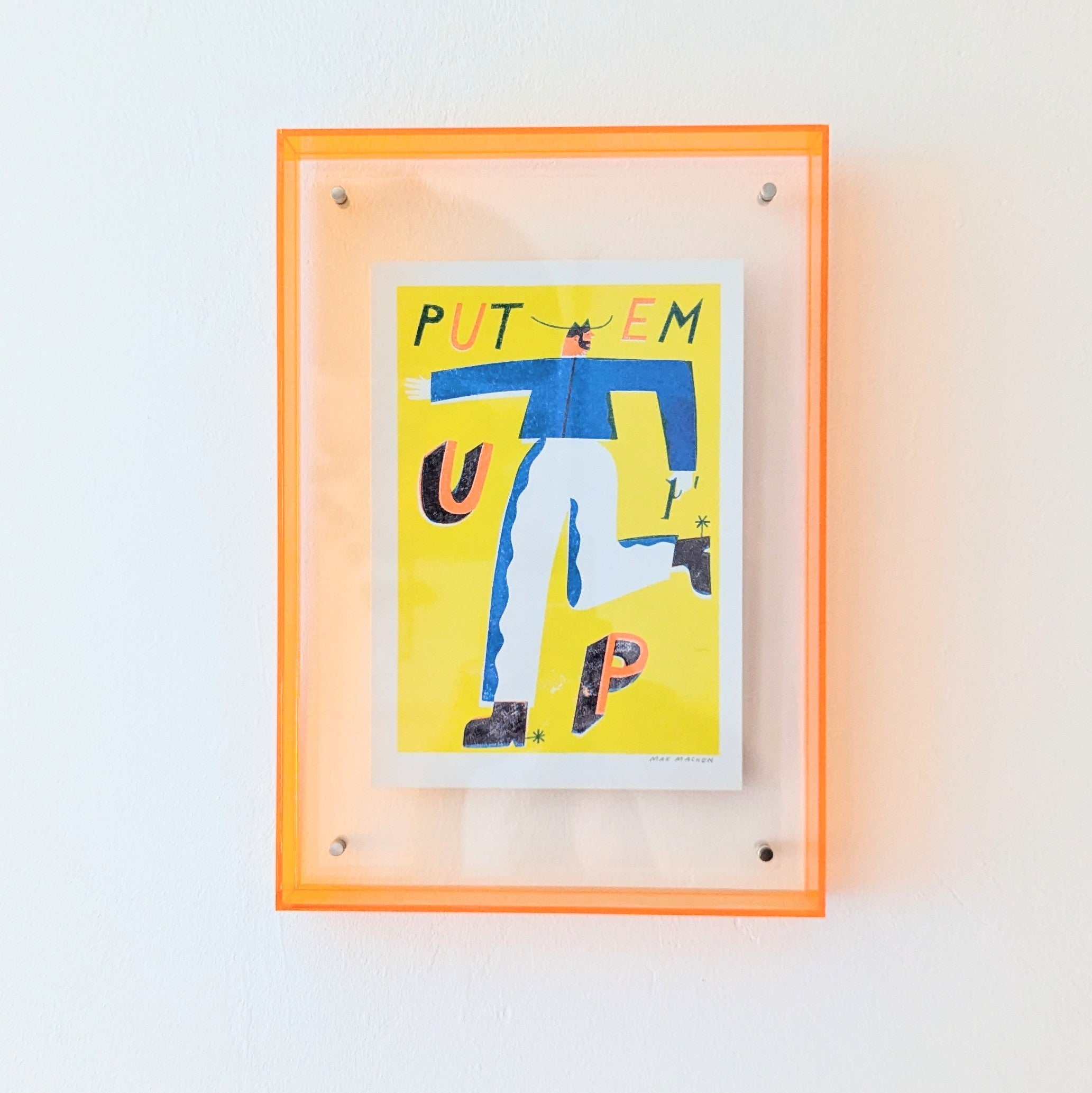Medium Orange Acrylic Frame