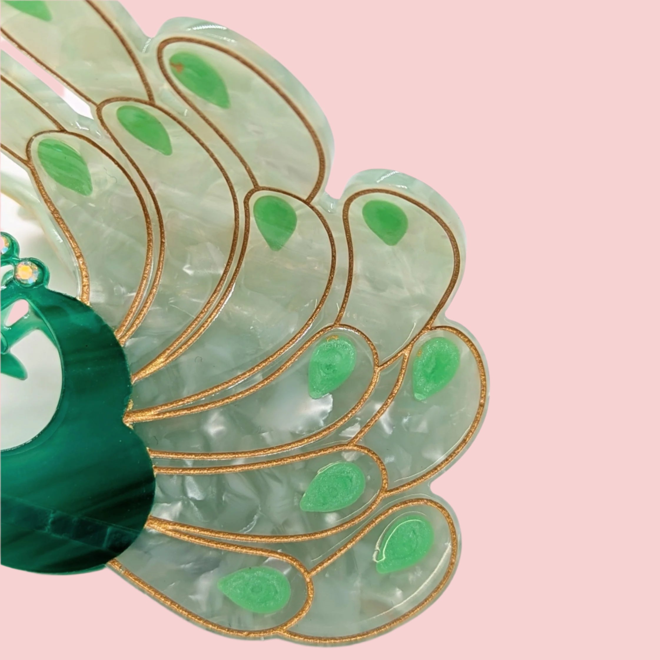 Peacock Hair Clip