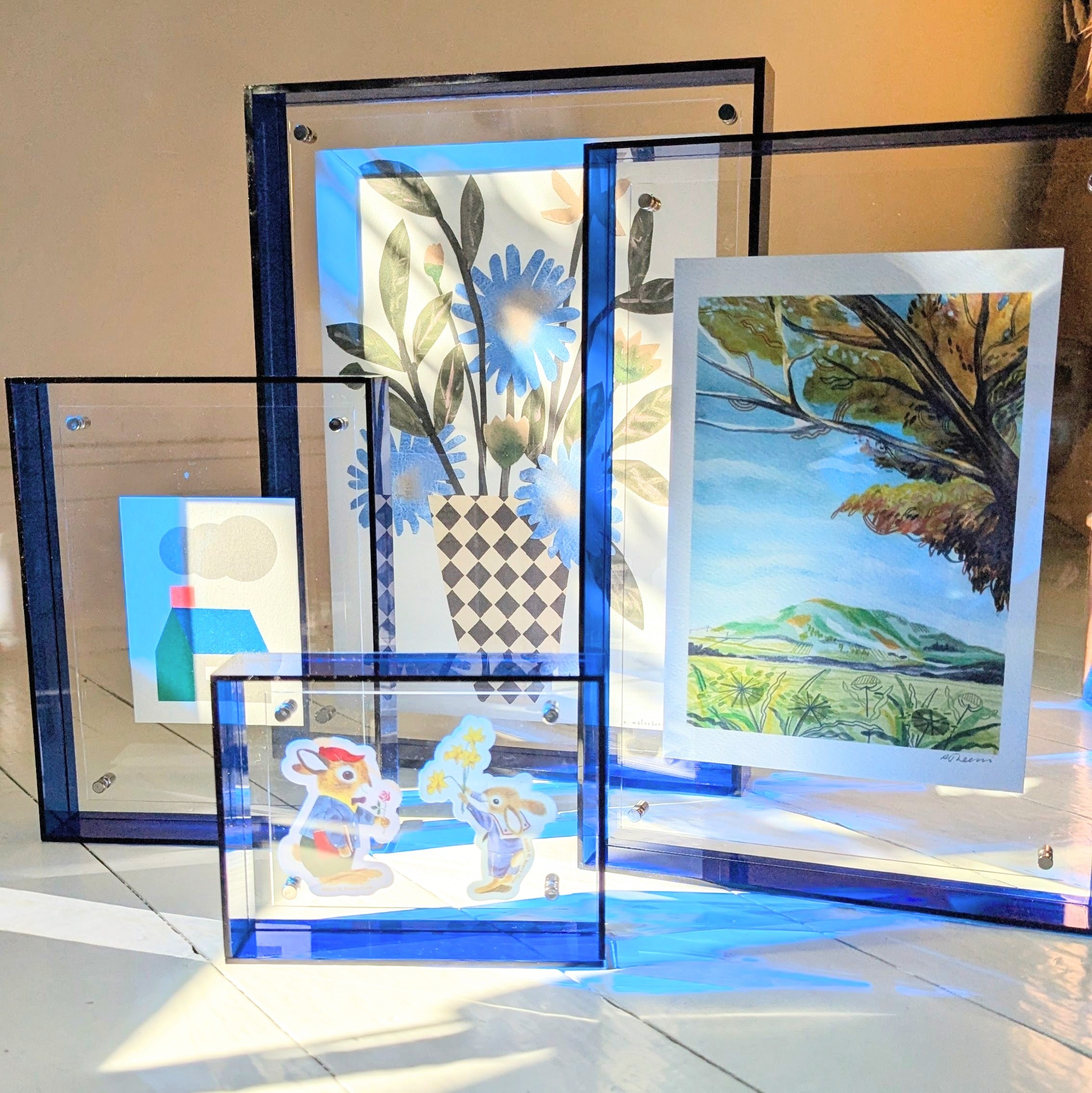 Extra Small Blue Acrylic Frame
