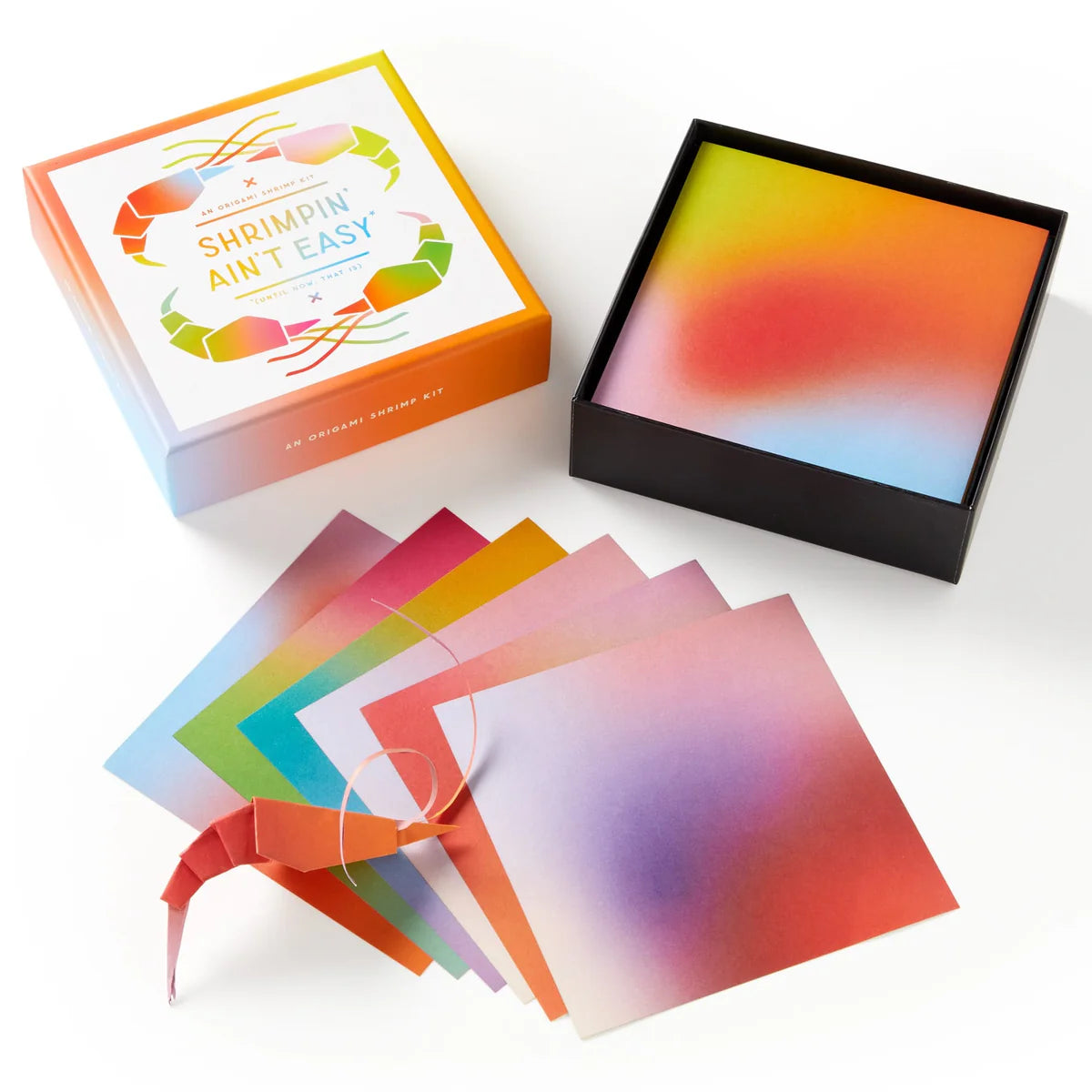 An Origami Shrimp Kit