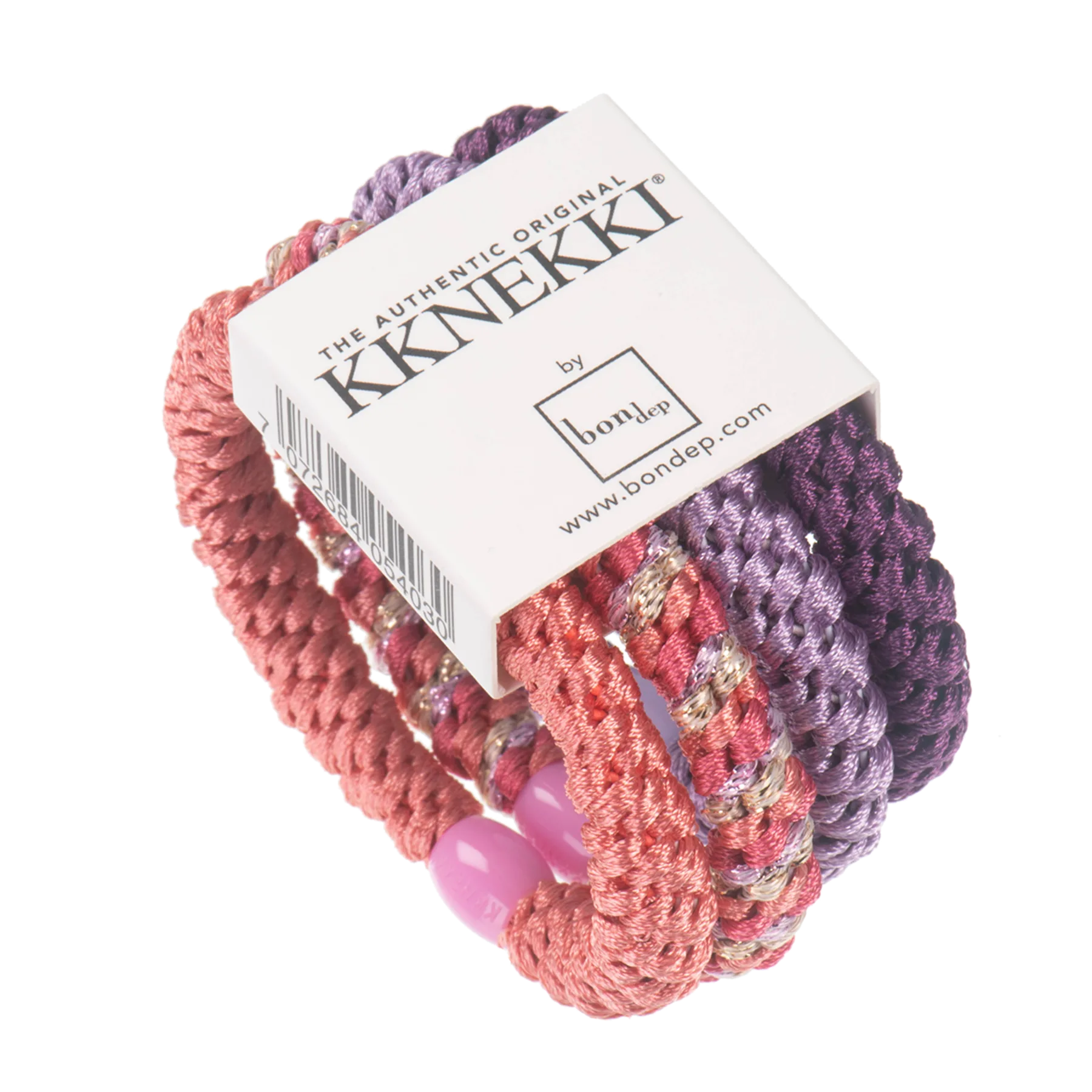 Set Of 4 Purple & Pomegranate Kknekki Hair Ties