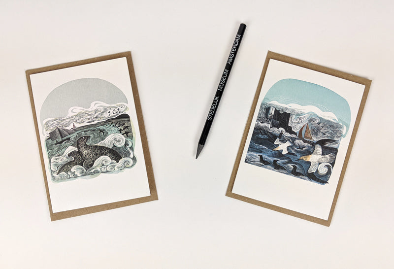 Pack Of 10 Sea Notecards & Envelopes