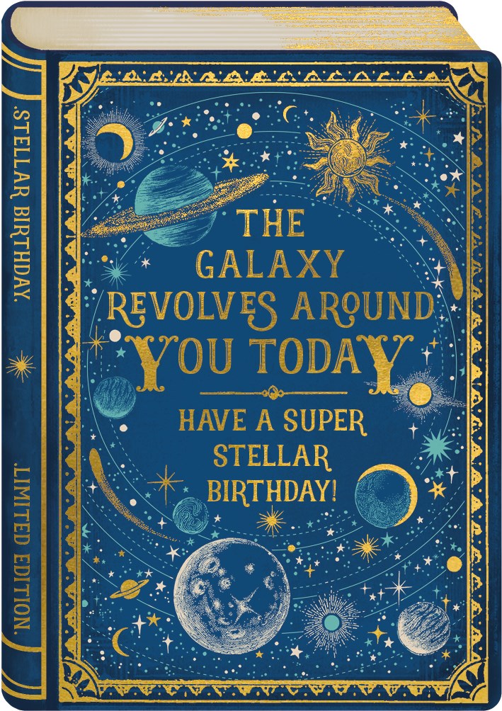 Galaxy Book Birthday Card